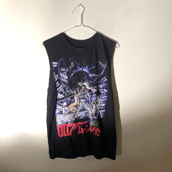 James Bond Graphic Cut-off Tank Men's Small - Picture 2 of 3